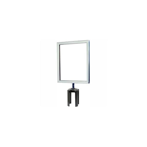 Lawrence Metal Tensabarrier Steel Sign Frame, 8-1/2"Wx11"H, Polished Chrome FRAME-HDSC-1P-8511HD-V - main